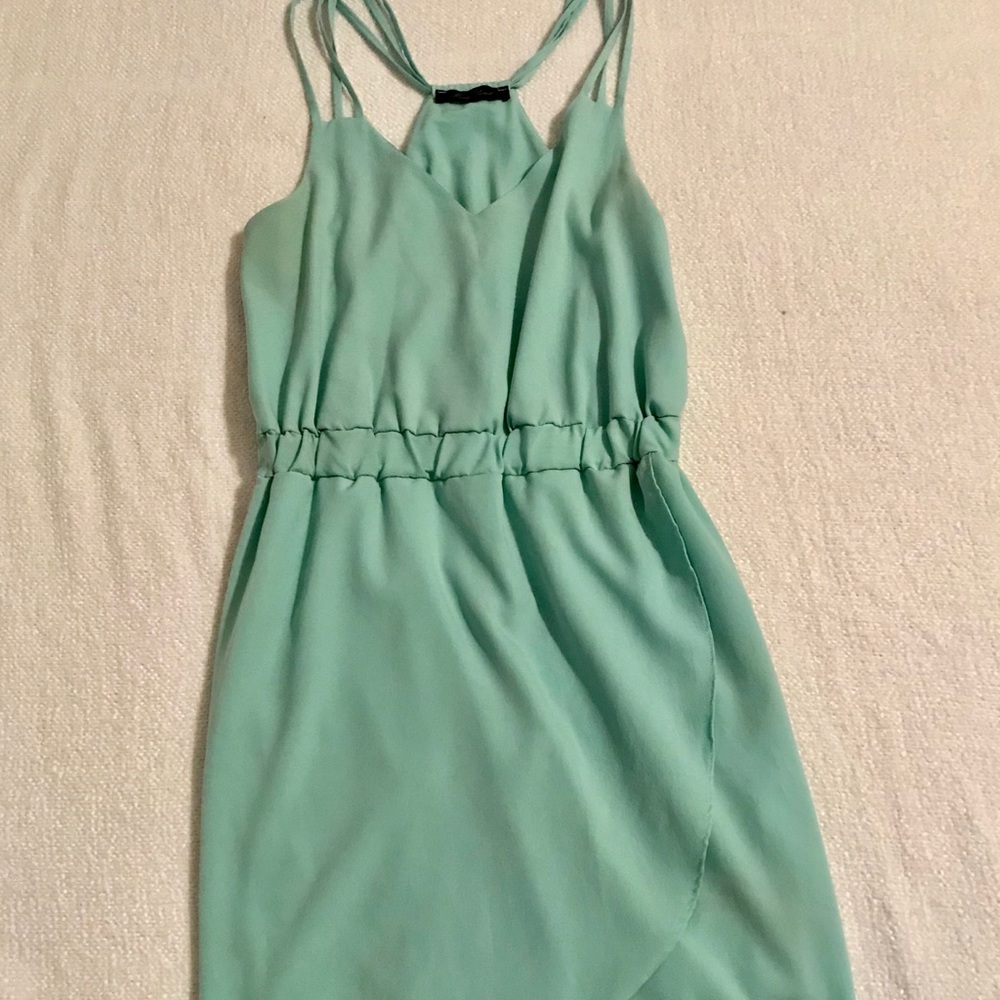 Teal Spaghetti Strap Dress
